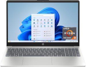 HP 15.6" Touchscreen Laptop – AMD Ryzen 3 7320U, 8GB RAM, 256GB SSD